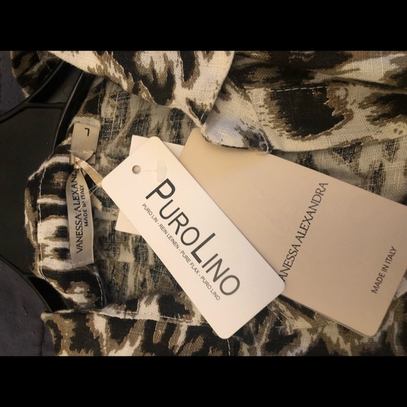 Vanessa Alexander 100% linen dress, NWT, large - Picture 5 of 5